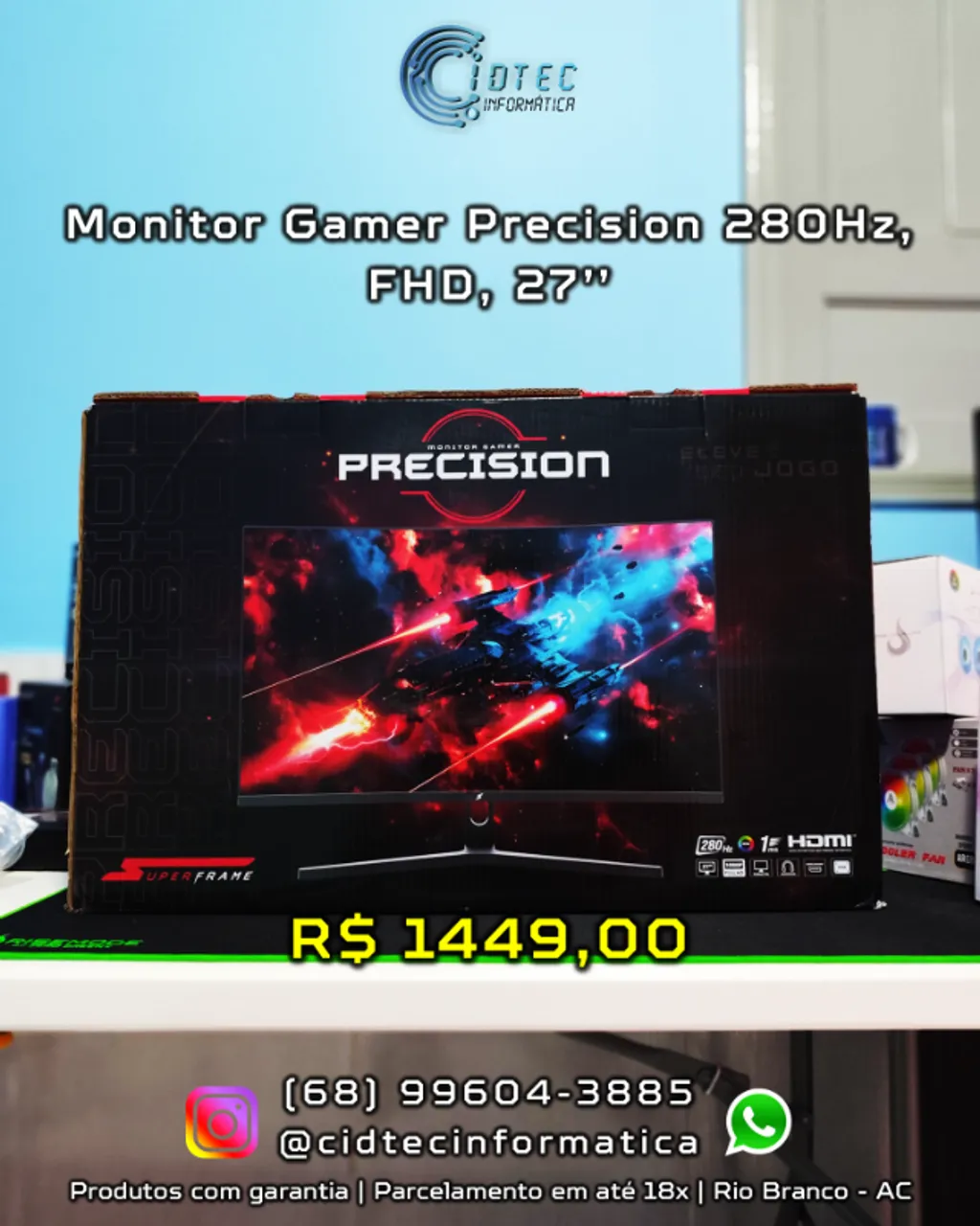 MONITOR GAMER SUPERFRAME 280HZ