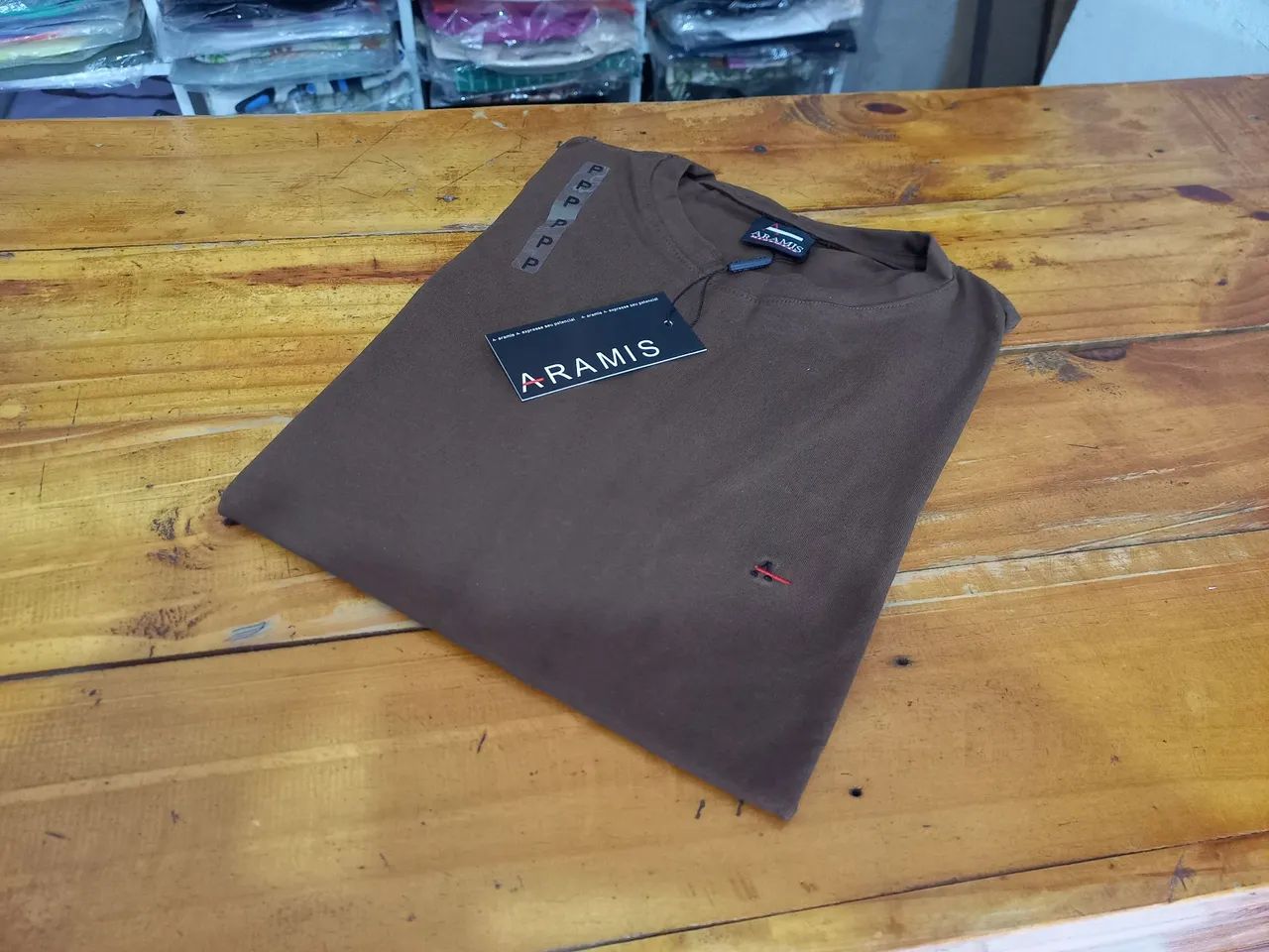 Camisetas masculina gola careca na malha com elástano 40.1 - Foto 3