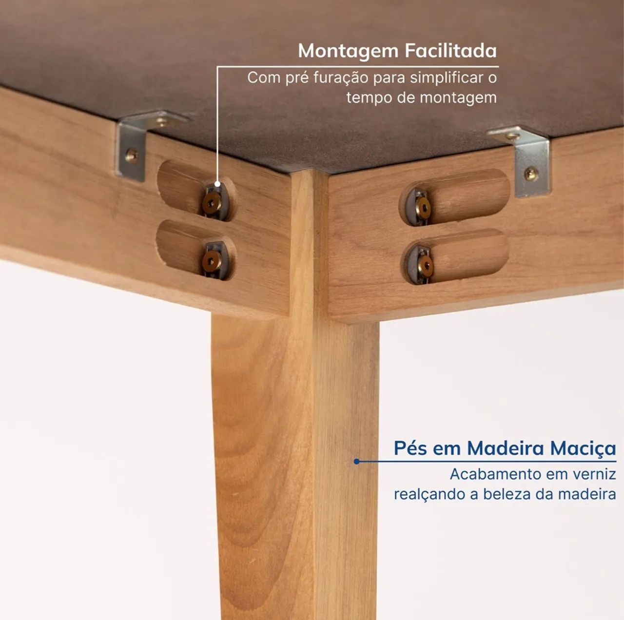 Mesa de Jantar 8 Lugares 2,10m Tampo MDF e Vidro - Foto 5