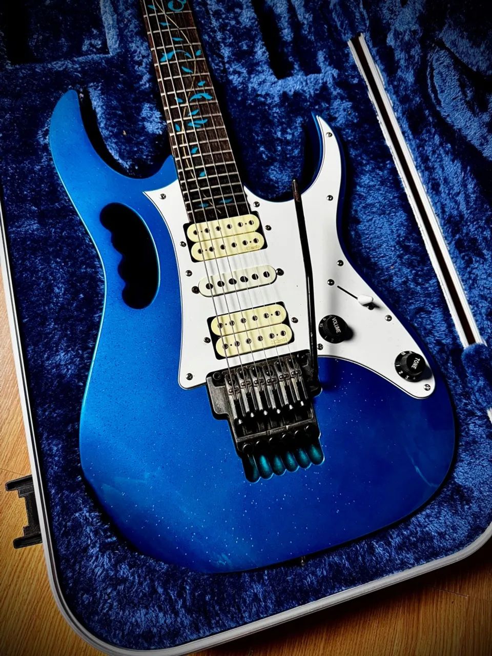 larimarbrace.ymさん7-6-1 Guitarra Ibanez JEM 7v SBL Japan Limited Edition - Instrumentos