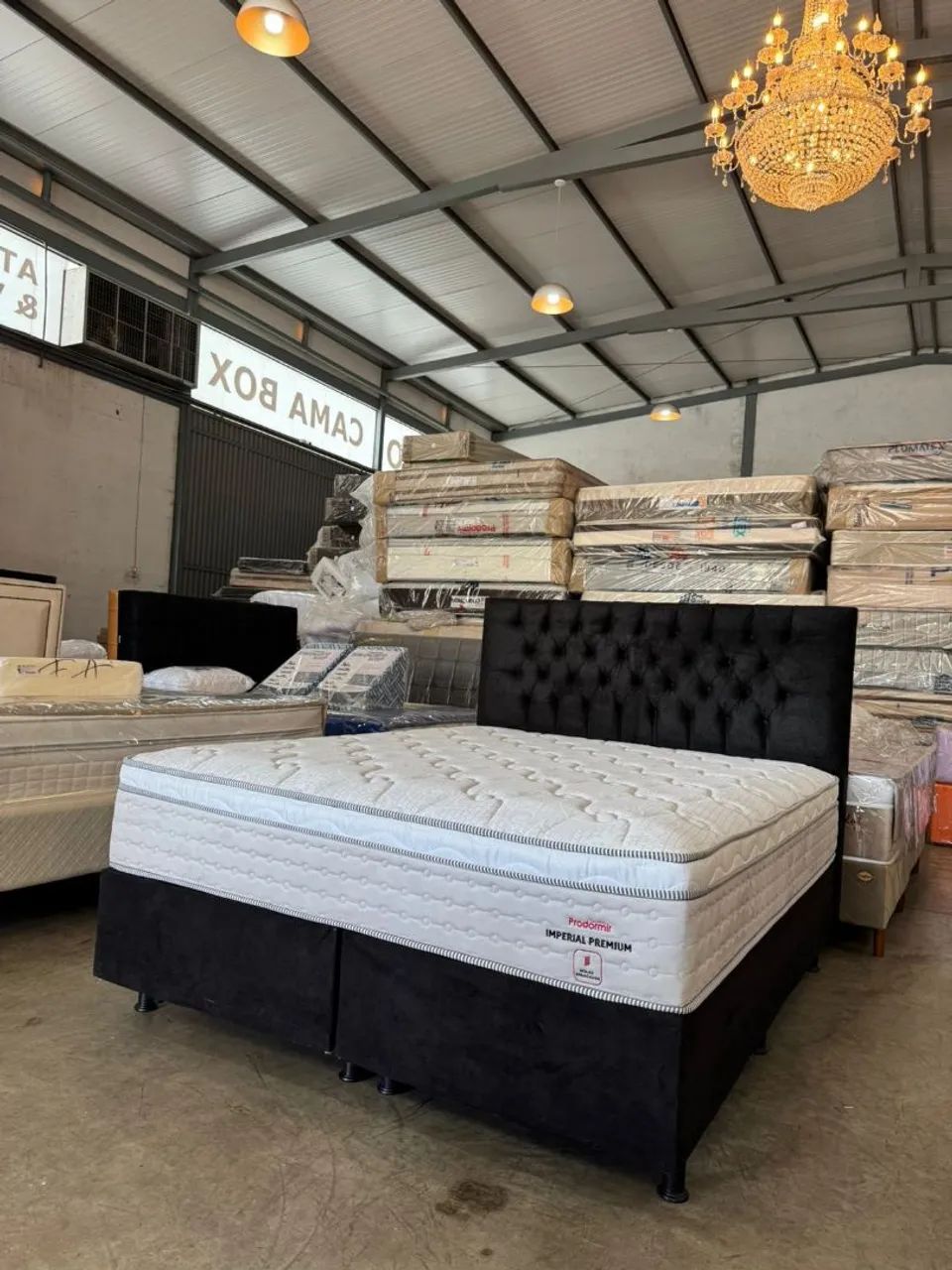 Cama casal completa com colchão imperial da pró dormir