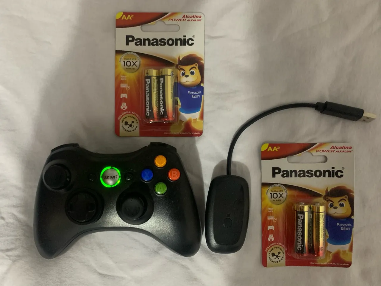 Controle PC e Xbox 360 + Receptor Wireless