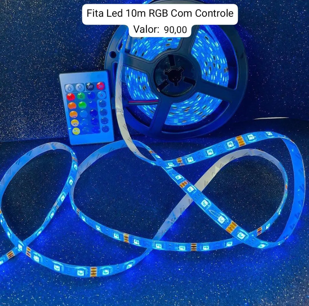 Fita LED RGB 10m com controle