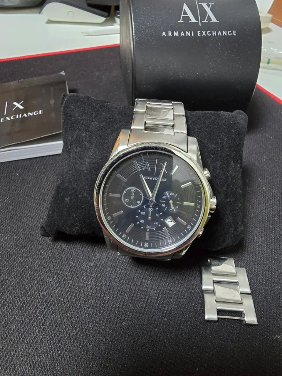 Relógio Armani Exchange Masculino Prata UAX2084/Z - Foto 5