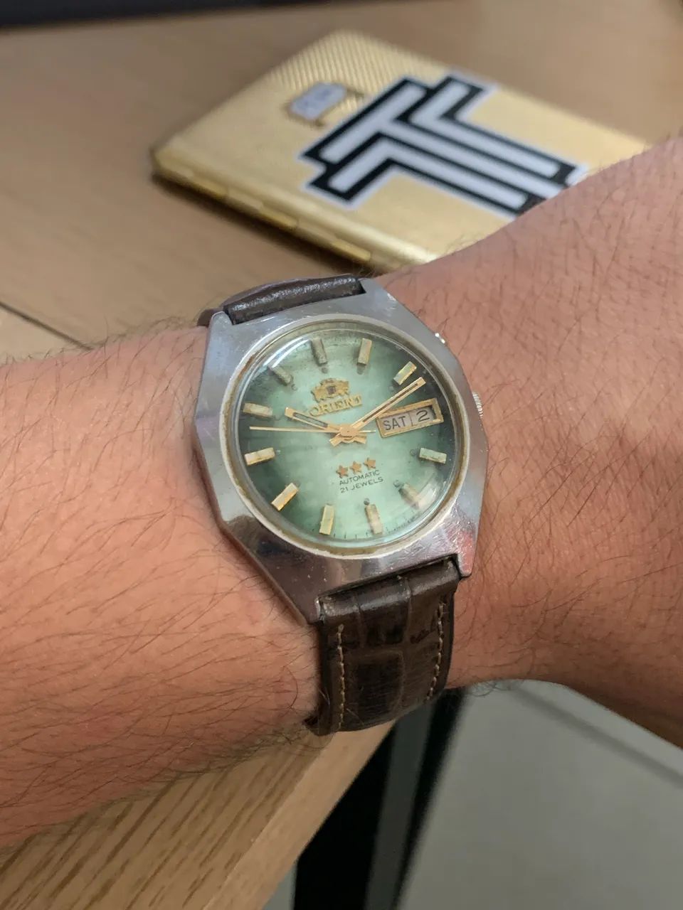 Orient - 3 Stars. DayDate, Vintage, Década de 70. Raridade!