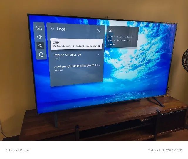Smart TV LG 4K UHD de 75 polegadas (modelo 75UQ8050PSB). 