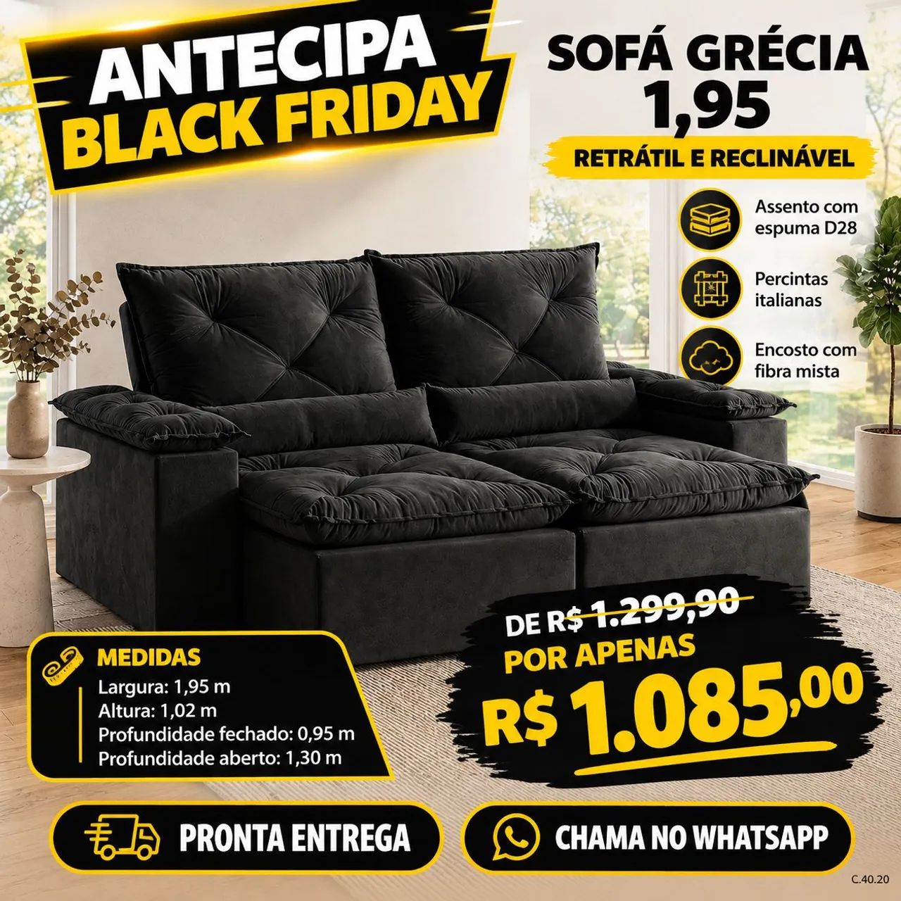 Sofá Retrátil e Reclinável  - Foto 2