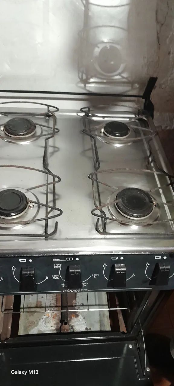 Fogão  4 bocas, Atlas, preto, elétrico. Todo revisado - Foto 2