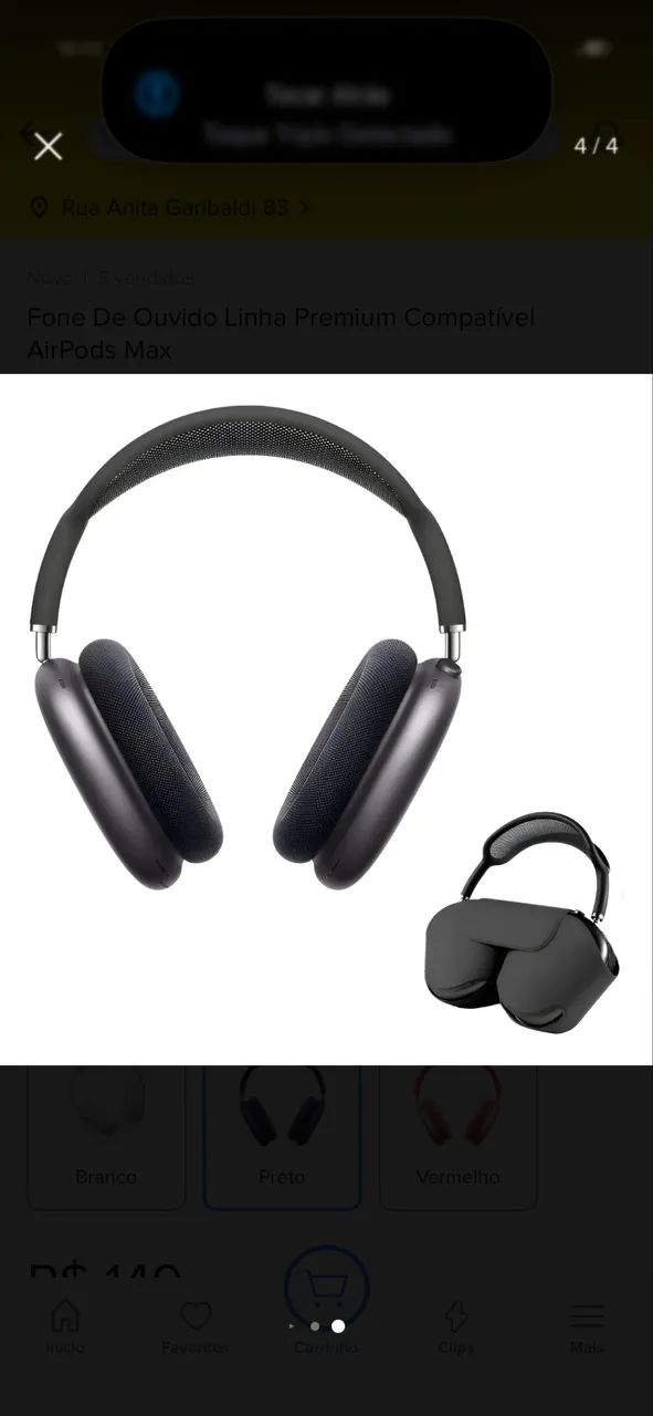 Fone Bluetooth Compatível Com AirPods Max Linha Premium