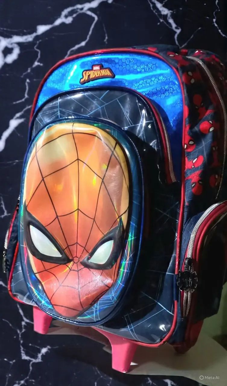 Mochila infantil do Homem Aranha 