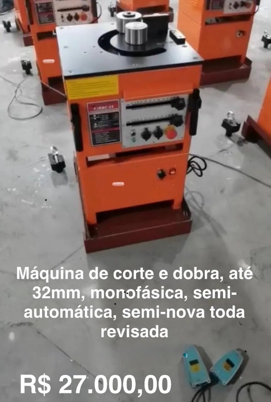 Vergalhão máquina de corte e dobra