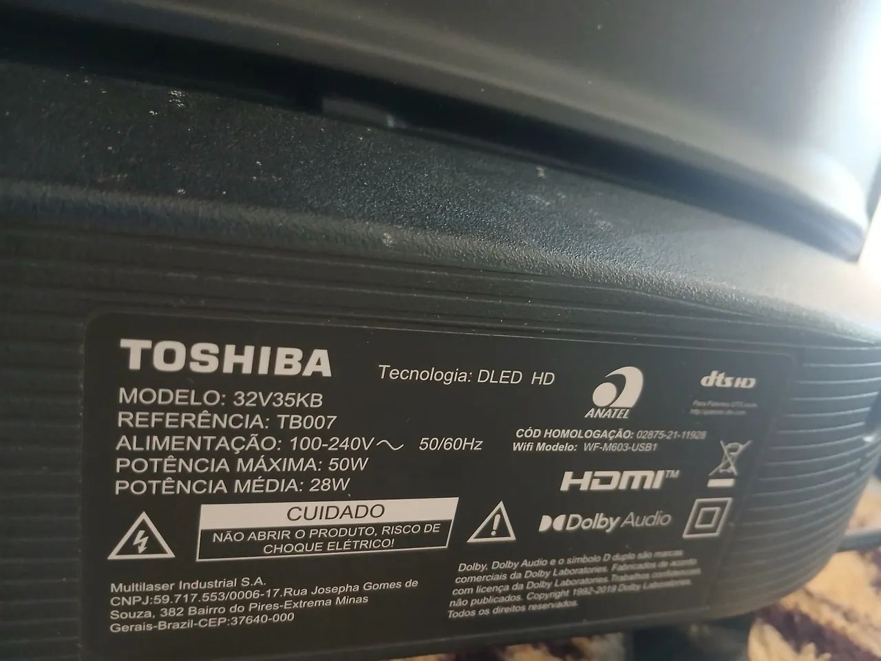 TV TOSHIBA 32 POLEGADAS SMART WIFI VAI COM CONTROLE E PEZINHO FUNCIONANDO PERFEITAMENTE  - Foto 4