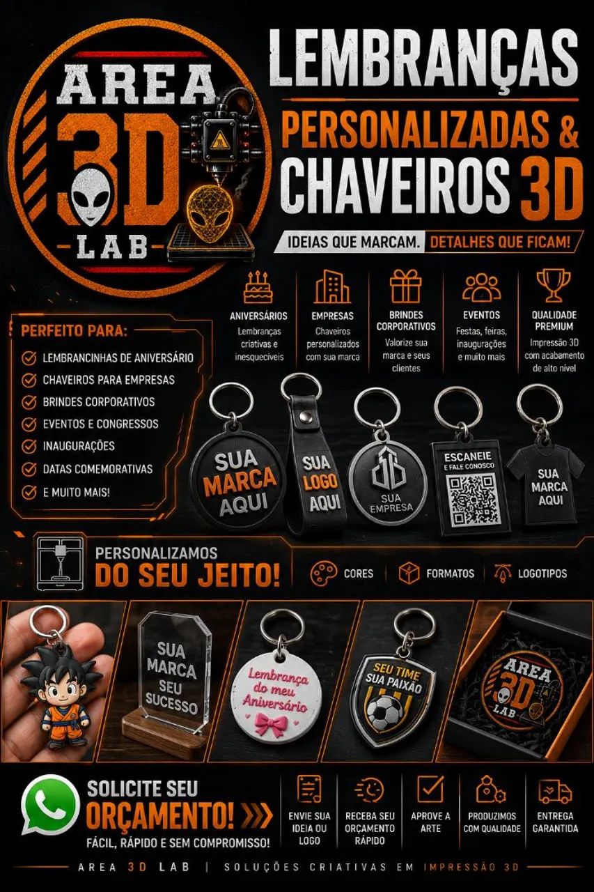 ? Lembranças Personalizadas & Chaveiros 3D