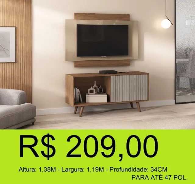 Conjunto rack+painel preço imperdivel - retire hoje mesmo