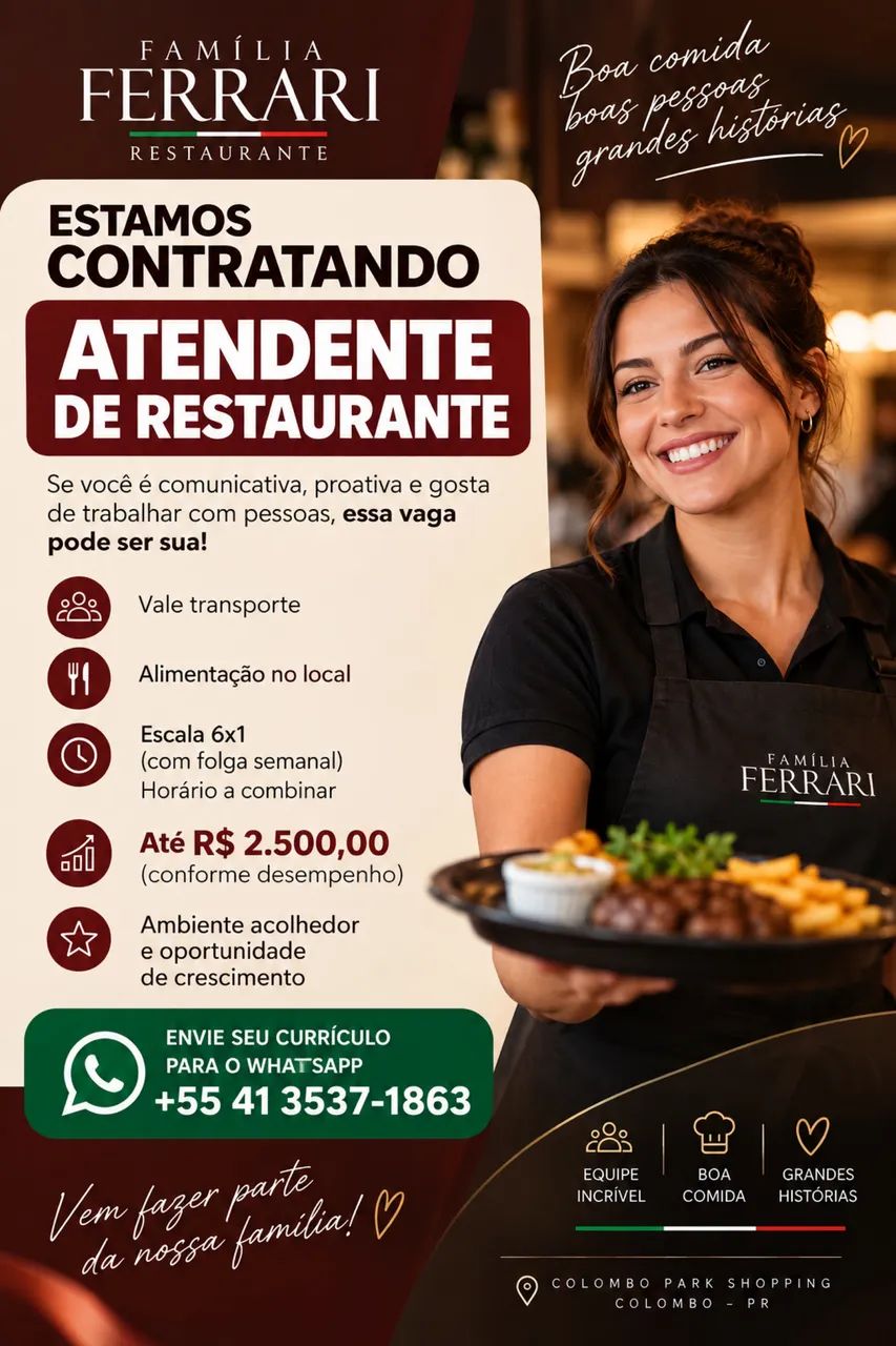ATENDENTE DE RESTAURANTE 