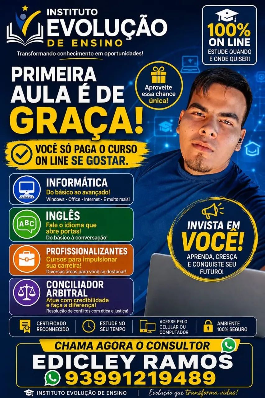 ? QUER APRENDER UMA NOVA PROFISSÃO E AUMENTAR SUAS OPORTUNIDADES?