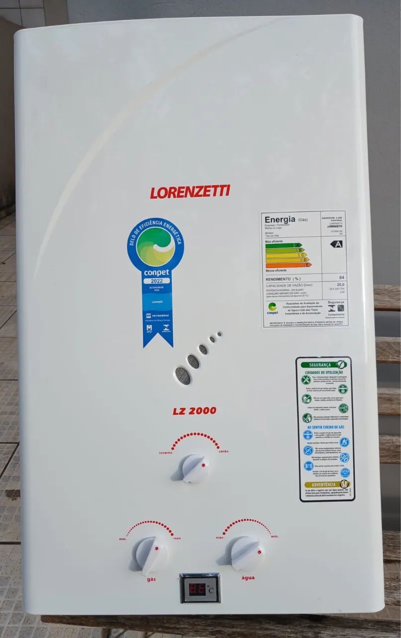 Aquecedor lorenzetti ventilação natural 