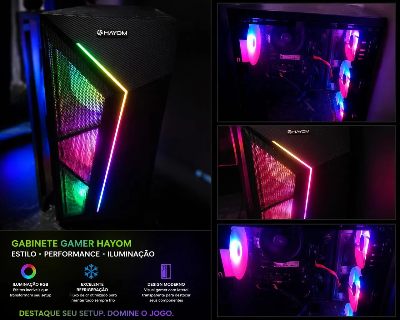 PC Gamer Aquário | Intel i3 8100 | 8GB | GTX 750 Ti | SSD+HD