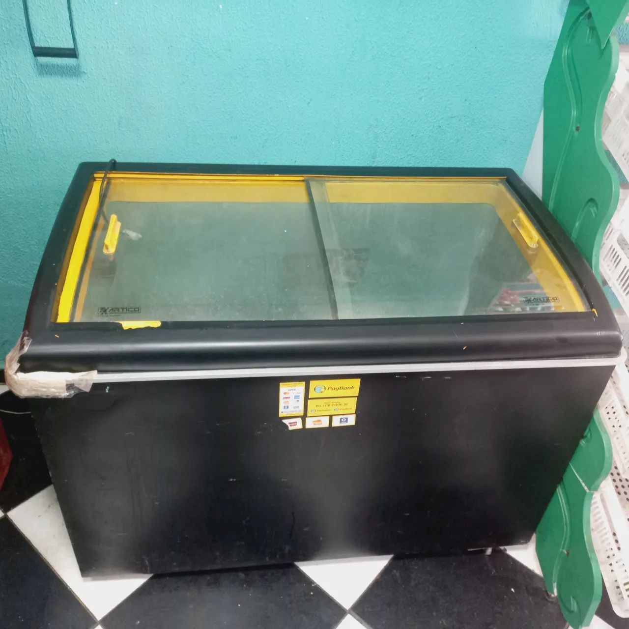 Frezzer tampa de vidro 