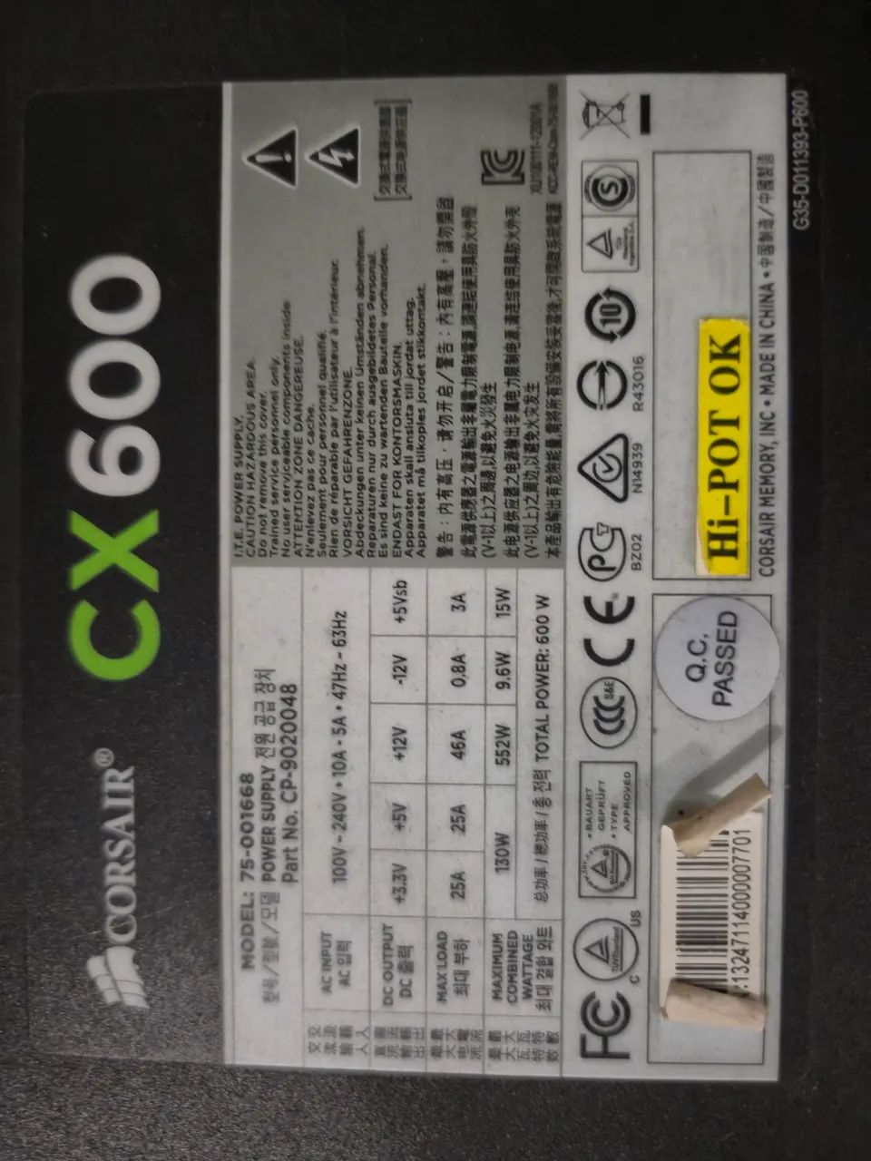 Fonte Cosair CX600 *Não aceito oferta. - Foto 3