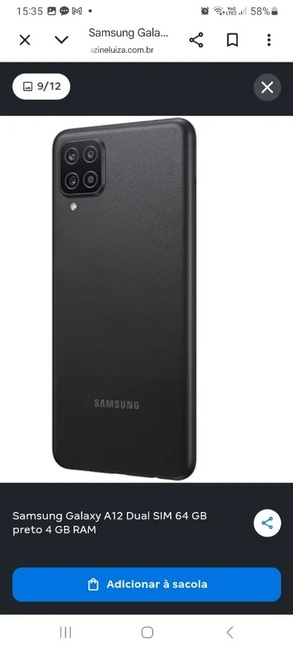 Celular  a12 Samsung 