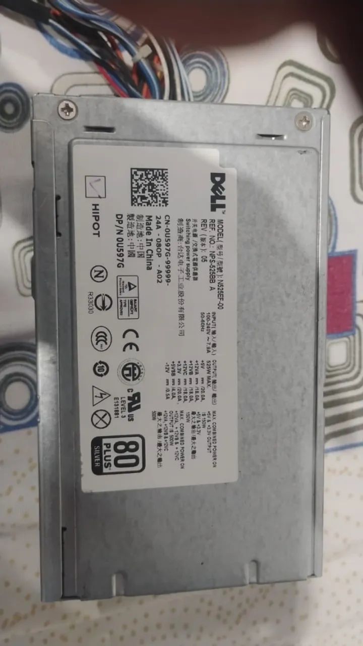 Fonte Dell 525watts Real