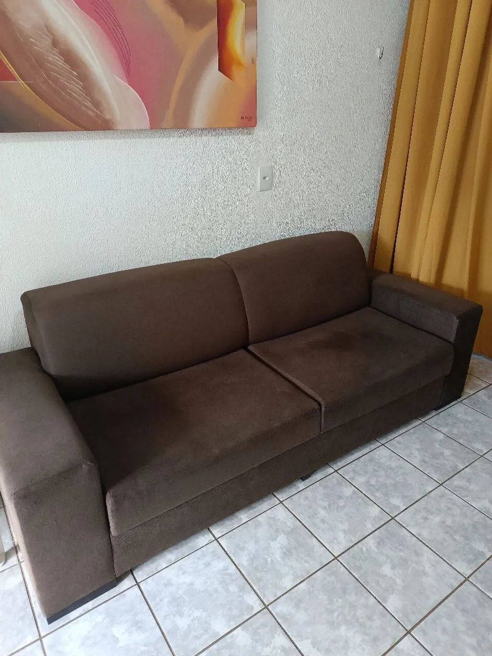 Sofá em Suede marrom  - Foto 3