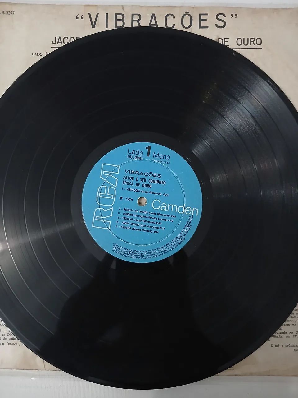 Lp jacob e seu conjunto época de ouro "vibrações " usado  - Foto 3