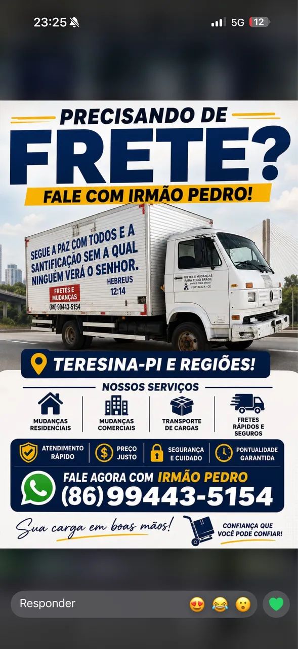 Frete e mudança 