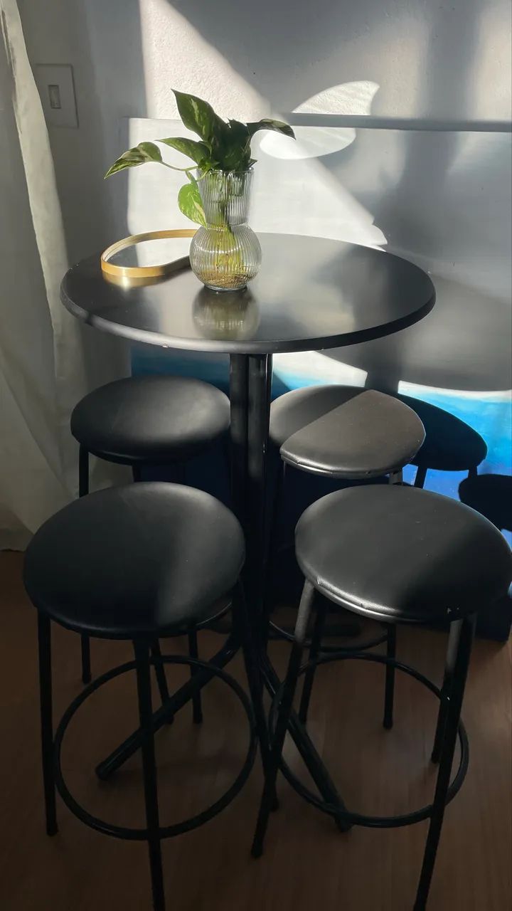 Mesa bistrô preta - Foto 4