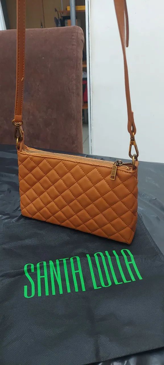 Bolsa Transversal  Retangular  Santa Lolla - Foto 3