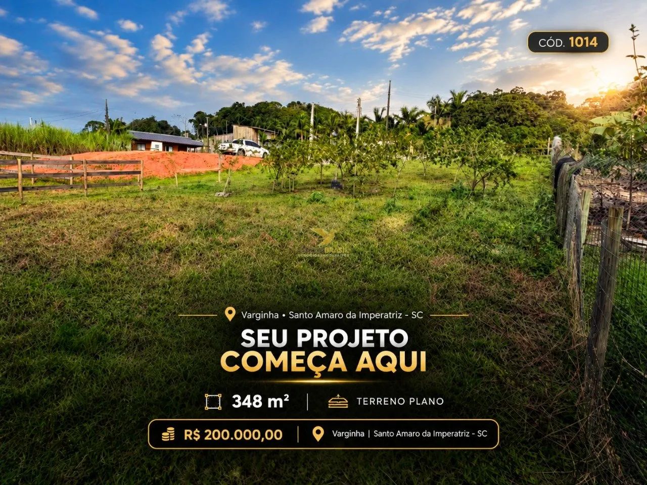 Terreno à venda com 348 m² | Varginha | Santo Amaro da Imperatriz/SC