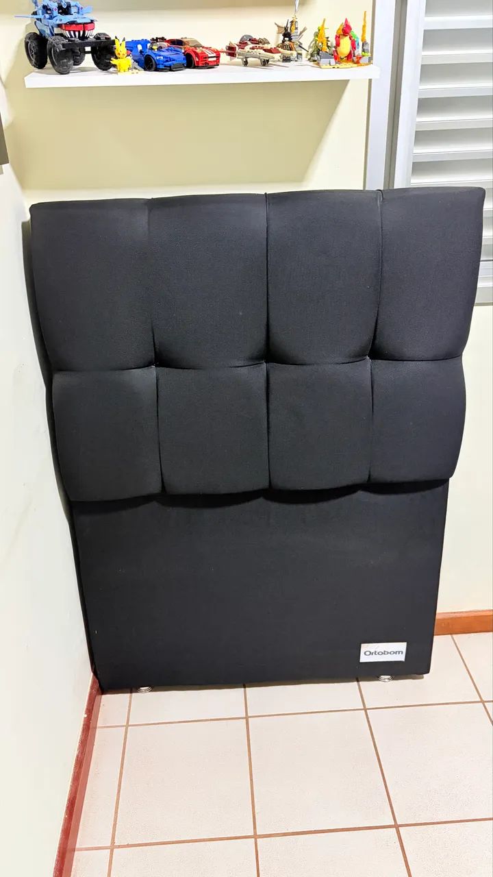 Cama box solteiro com cabeceira, box e colchão Ortobom  - Foto 4