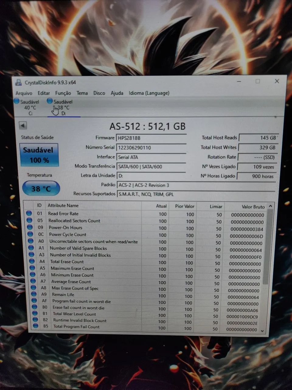 SSD 512gb - 100% Saudável  - Foto 3