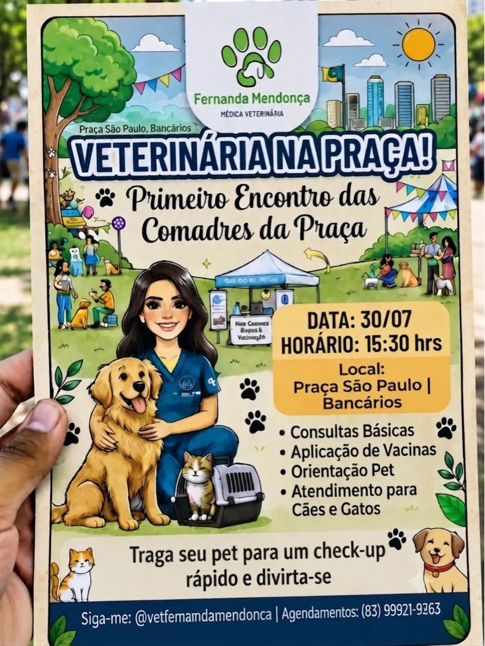 Veterinária na praça 