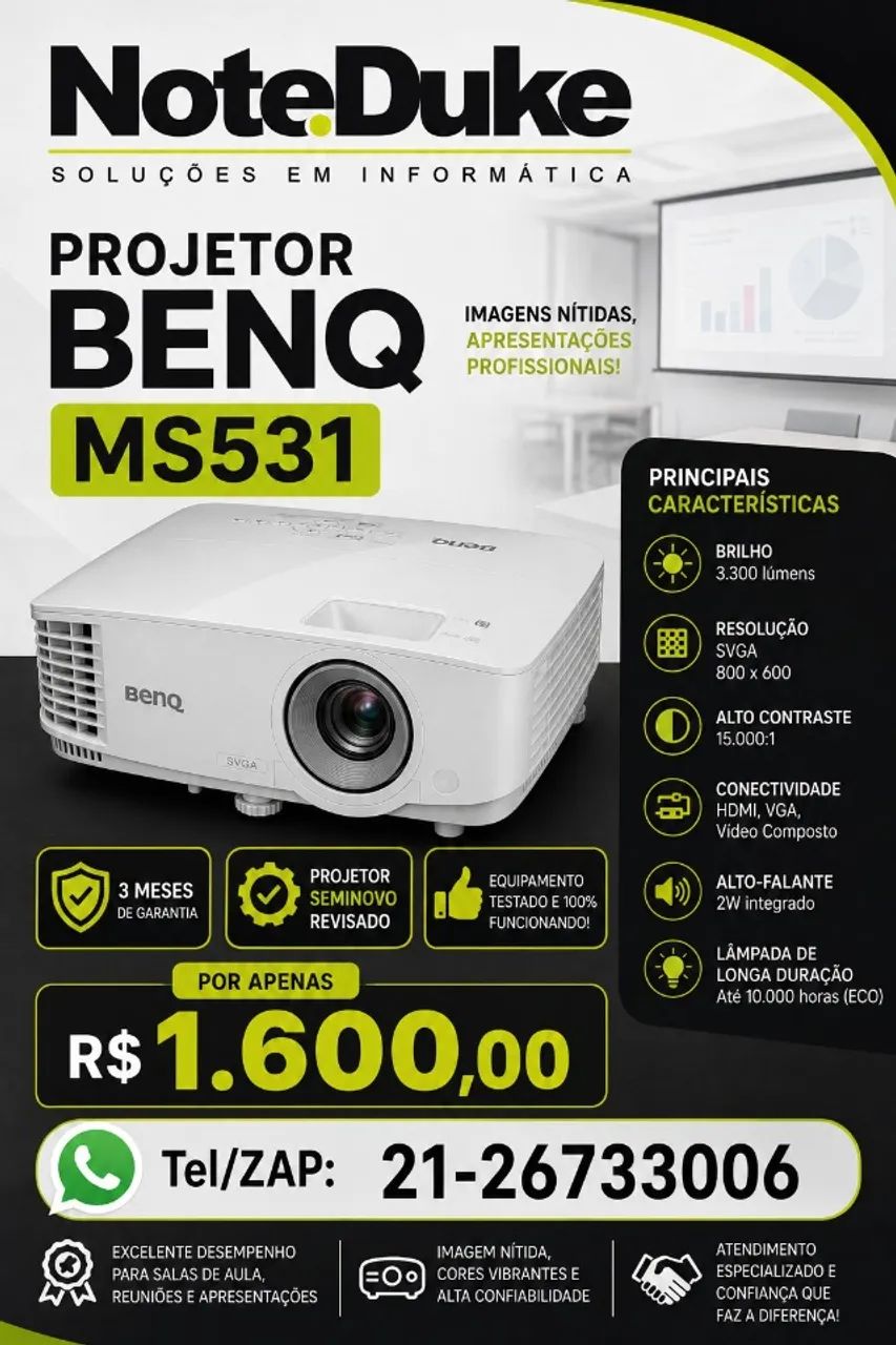 Projetor Benq MS531