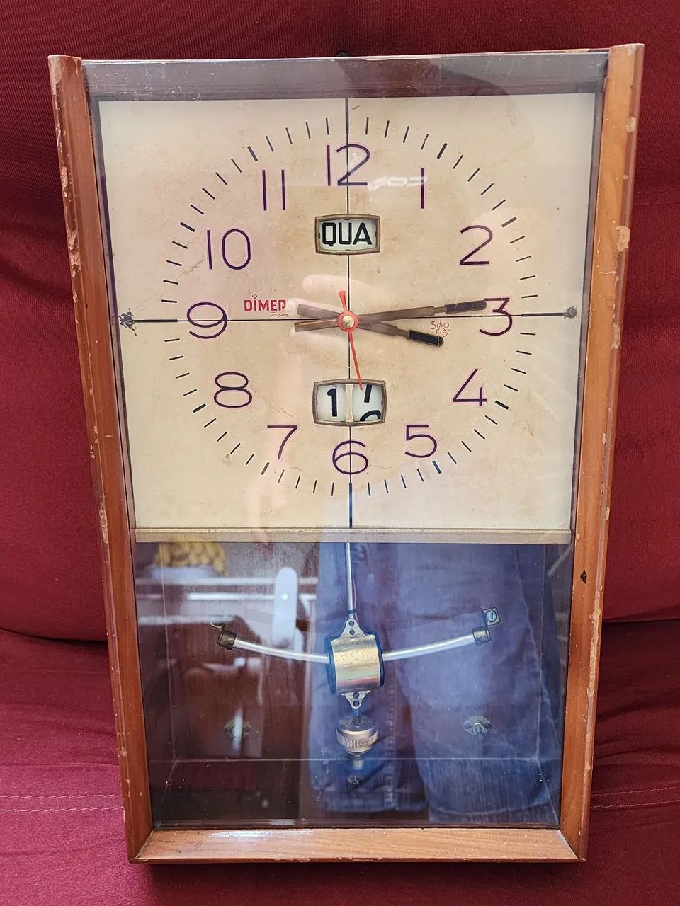 RELÓGIO de parede DIMEP Tagus 500 dias, não está funcionando. (No estado)