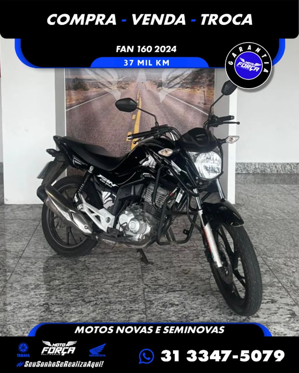 Fan 160 Ano2024 Doc2026 Pago Tem 37MilKm Garantia Procedência
