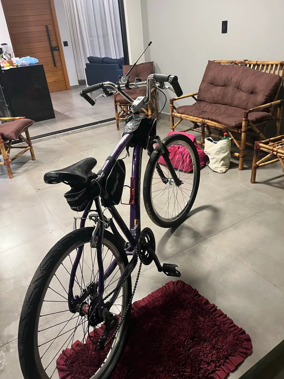 Bicicleta aro 26 raio roxa zerada  - Foto 4