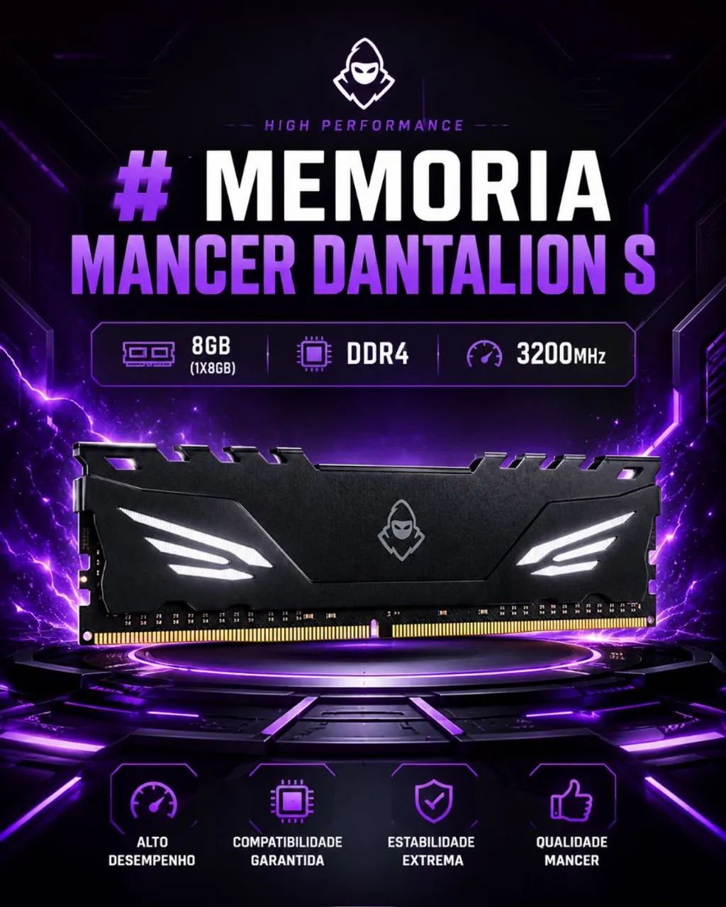 MEMÓRIA 8GB DDR4 (3200Mhz)