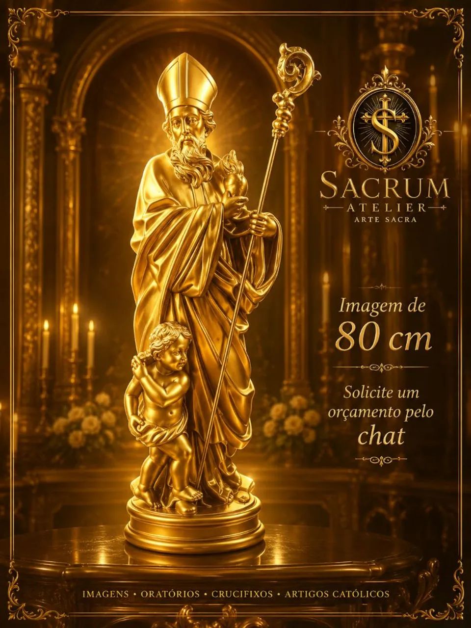 Orçamento de imagens católicas grandes - acima de 55cm até 80cm