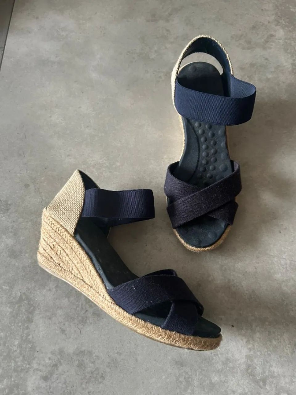 sandalía Anabela azul - Foto 4