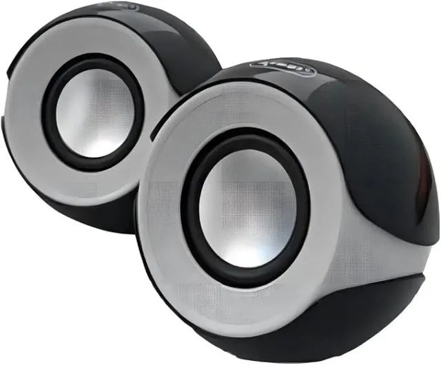 Caixa de Som Estéreo USB 10W para PC e Notebook, Preto
