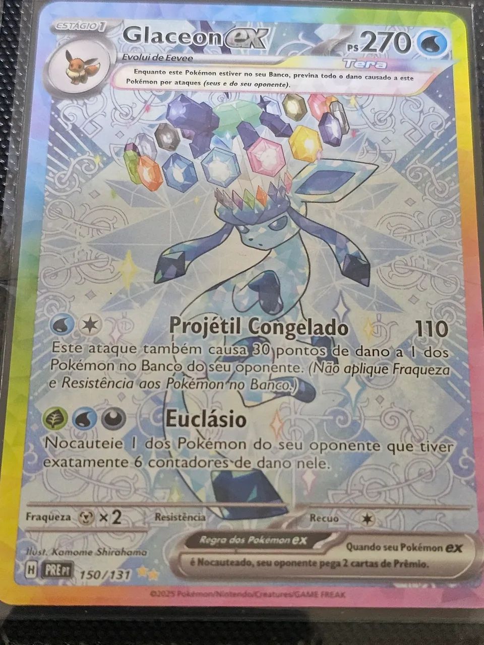 Carta pokemon glaceon ex 