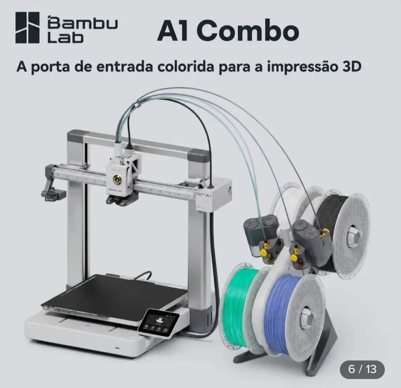 Impressora 3D Bamboo Lab A1 Combo Silver - Foto 2