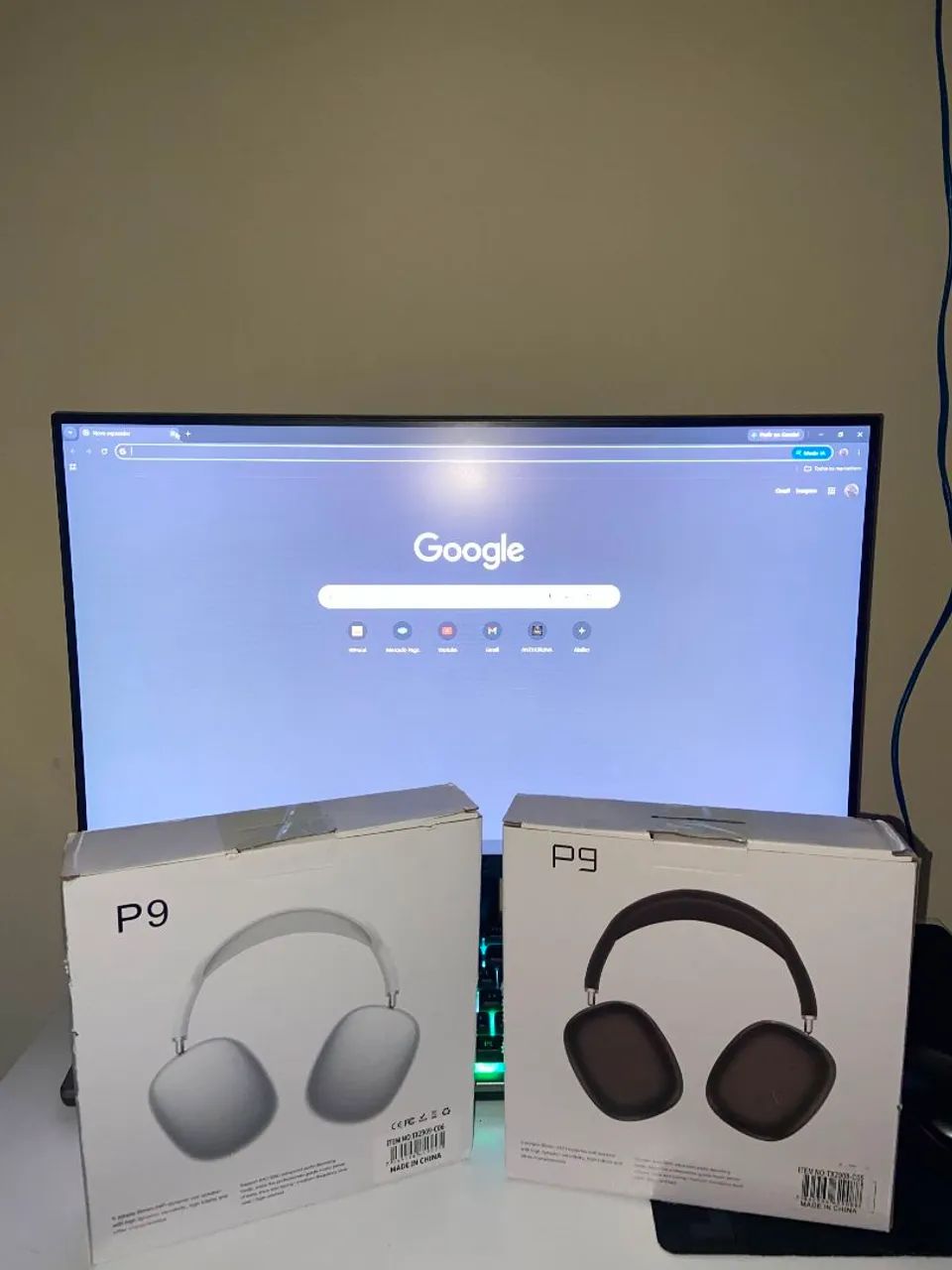 Fone Headset P9 (Branco) - Foto 4