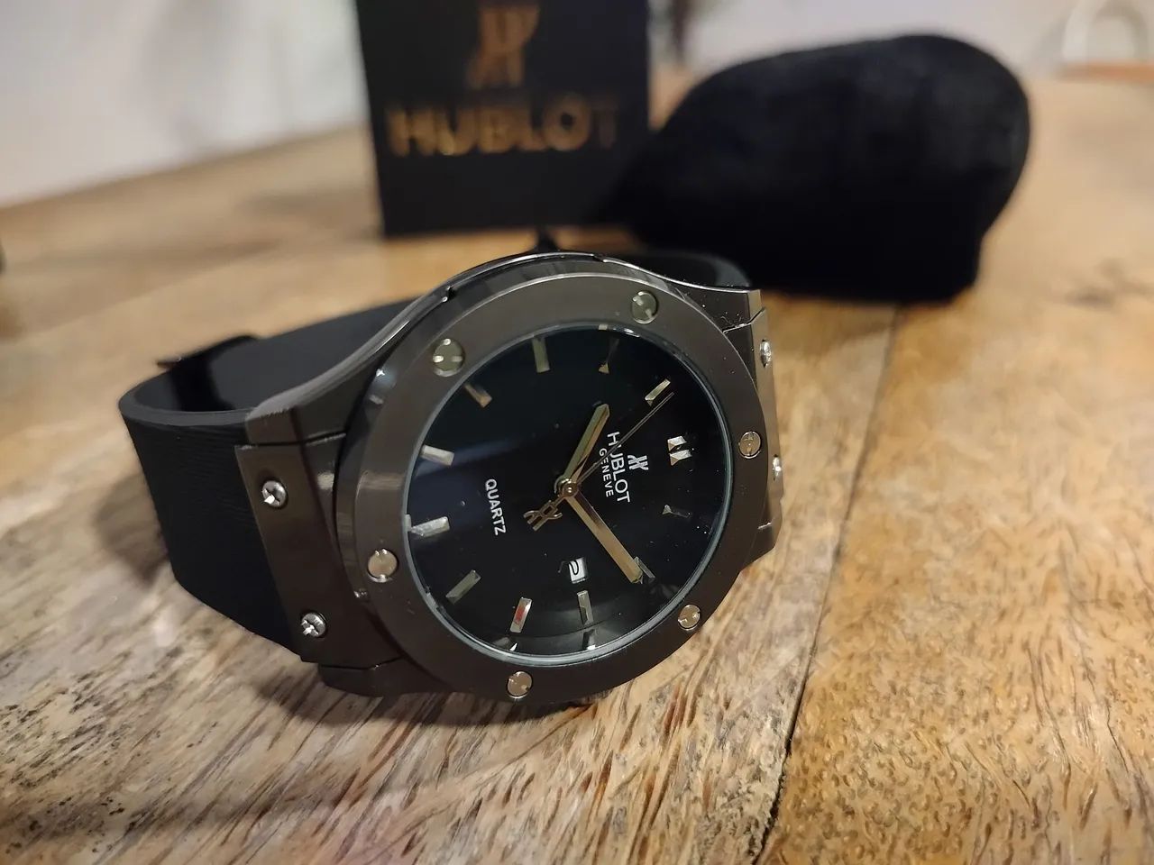 Relógio HUBLOT BIG BANG PRETO CROMADO - Foto 5