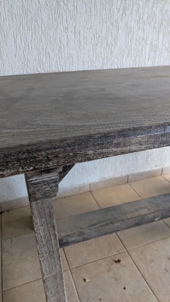 Mesa dve Jantar Rústica em Madeira Maciça 1,80x0,80m - Foto 3