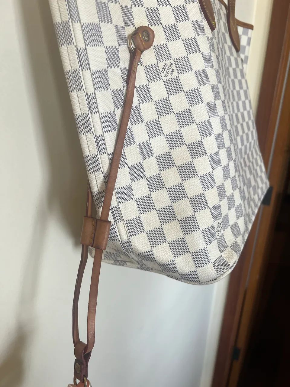 Bolsa Louis Vuitton neverfull damier azur  - Foto 4