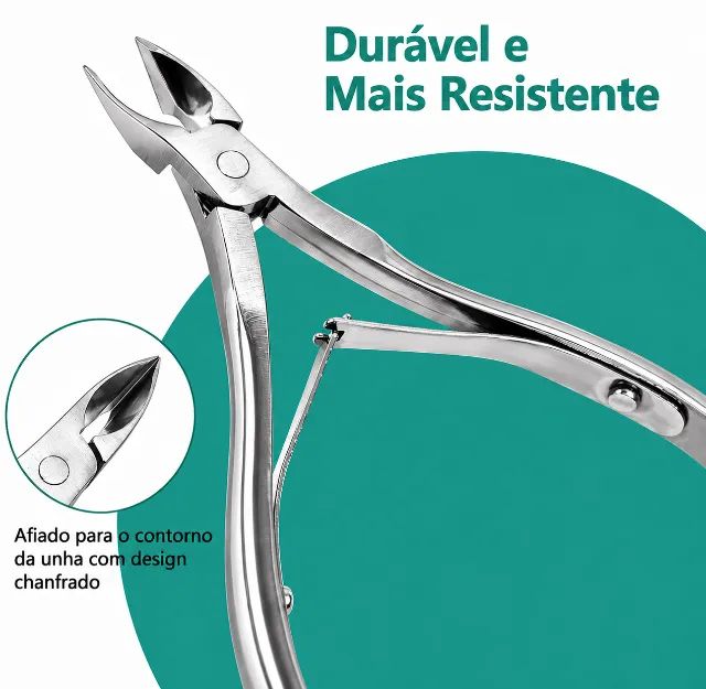 Alicate de Unha removedor de cutículas afiado para unhas e pés (prata) - Foto 2